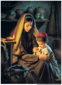Jesucristo ora con su madre